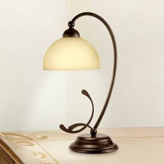 👉 Tafel lamp donkerbruin Rustieke tafellamp Lorenzo