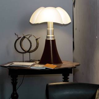 👉 Tafellamp bruin opaalwit In hoogte verstelbare PIPISTRELLO,