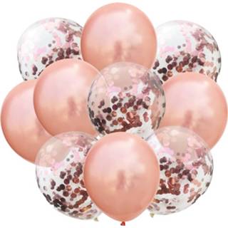 👉 Ballonnen set rose - 40 Stuks Inclusief Lint Confettiballonnen 8720256300557
