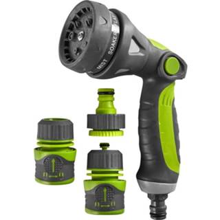 👉 Tuinslang groen grijs kunststof Orange85 Sproeikop - Met Opzetstukken Spuitpistool 8720289415266