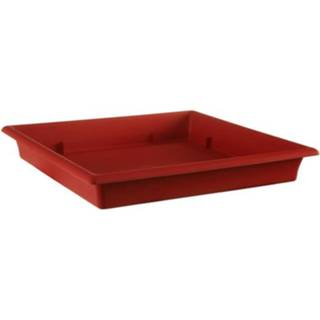 👉 Dienblad rood plastic Riviera Vierkant 30x30cm - 3157067030567