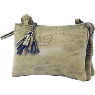 👉 Harmonica Tas - Tasssen Bags Bag- Bicky Bernard- 3-vaks Tasje Schoudertasje Crossbody Olivegroen 8715232428127