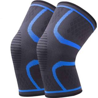 Kniebrace zwart blauw - Sport Bandage 2 Stuks / 8720254318936
