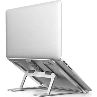 👉 Laptop standaard aluminium zilver - Lichtgewicht Tabletsteun 8720256300373
