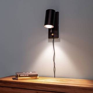 👉 Wandlamp zwart Dimbare Carrie met kabel en stekker