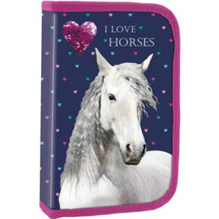 👉 Etui polyester Animal Pictures Leeg I Love Horses - 20 X 13 4 Cm 5901130066971