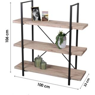 👉 Wandkast zwart Gebor - Stellingkast Open Vakken Kast Multifunctioneel Industrieel Scandinavisch 8720359710505