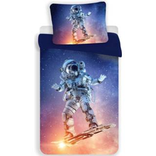 👉 Dekbedovertrek polyester Astronaut Spaceboard Champion - Eenpersoons 140 X 200 Cm 8592753026120