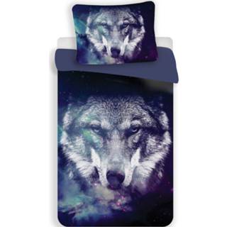 👉 Dekbedovertrek polyester Animal Pictures Wolf - Eenpersoons 140 X 200 Cm 8592753023990