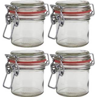 👉 Weckpot 4x Mini Weckpotten/inmaakpotten 100 Ml Met Beugelsluiting - Weckpotten 8720147606379