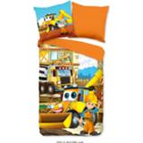 👉 Kinderdekbedovertrek katoen kinderen Kinder Dekbedovertrek Good Morning Building - Multi 140x200/220cm 8717285198422