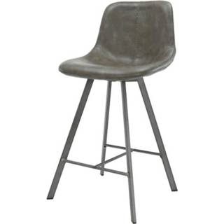 👉 Barkruk kunstleer Dimehouse Industriële Benjie - 66 Cm Taupe 8720239802641