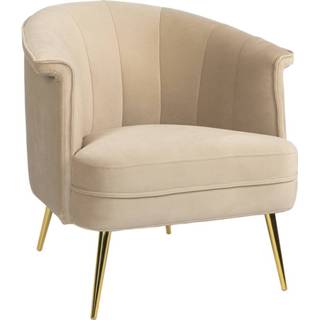 👉 Fauteuil beige Bronx71 Velvet Amy 8720574924527