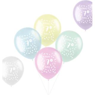👉 Ballon pastel Folat Ballonnen Happy 7th Bday 33 Cm Latex 6 Stuks 8714572189071