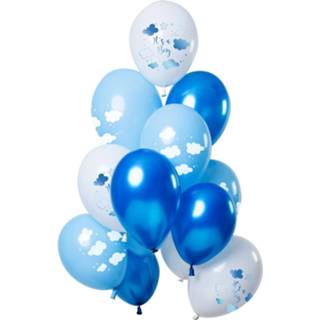 👉 Ballon blauw jongens Ballonnen 'It's A Boy' 30cm - 12 Stuks 8714572693400