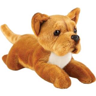 👉 Hondenknuffel bruine pluche Staffordshire Bull Terrier Honden Knuffel 30 Cm - Huisdieren 8720147044171