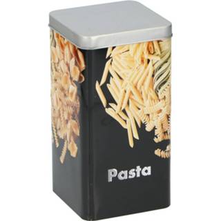 👉 Macaroni metalen blikken 1x Pasta/macaroni Voorraadblik/voorraadbus 2000 Ml - Voorraadblikken 8720147673449