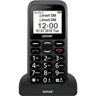 👉 Mobiele telefoon senioren Denver Bas-18300m - Gsm 2g Sos Knop Oplaadstation Simlock Vrij 5706751043826
