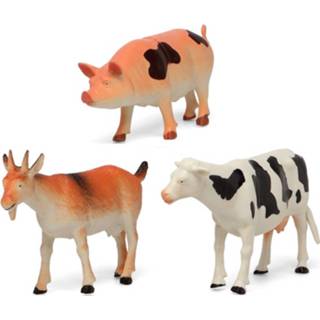 👉 Speelgoed figuur plastic kinderen 3x Boerderijdieren Figuren Voor - Speelfigurenset 8720276101813