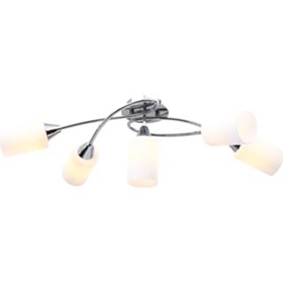 Plafondlamp wit Vidaxl Met Keramieken Cilindervormige Kappen 5xe14 8719883913469