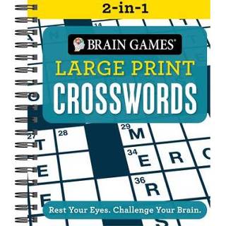 👉 Large engels Brain Games 2-In-1 - Print Crosswords: Rest Your Eyes. Challenge Brain. 9781645580553