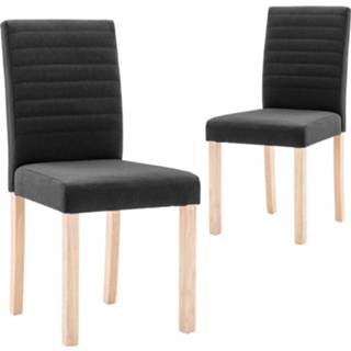👉 Eetkamerstoel zwart stof Vidaxl Eetkamerstoelen 2 St 8720286598320