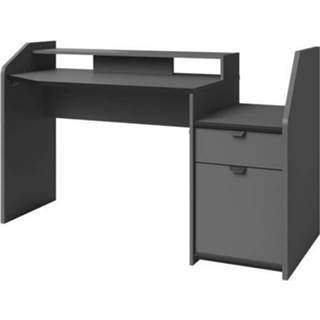 👉 Grijs zwart Parisot Gaming Game Office - Decor In En B 154 X D 92 H 68 Cm 3480940290438