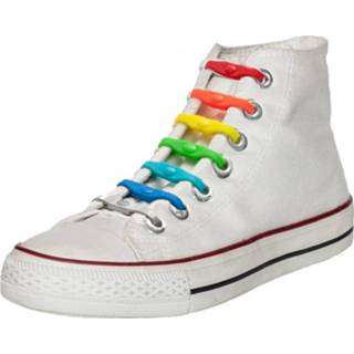 👉 Elastische veter kinderen 14x Shoeps Veters Regenboog Voor Kinderen/volwassenen - Schoenveters 8720147205015