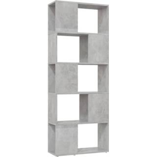 👉 Boekenkast Vidaxl Boekenkast/kamerscherm 60x24x155 Cm Spaanplaat Betongrijs 8720286650493
