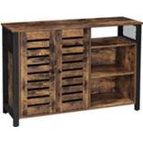 👉 Opbergkast bruin hout Nancy's Oakland - Dressoir Kast Industrieel 114 X 35 75 Cm 6013817568513