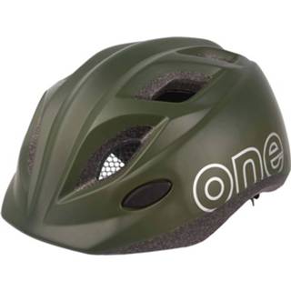 👉 Helm donkergroen s kinderen Kinder 52-56cm Bobike One Plus Olive Green Mat 5604415093487