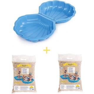 👉 Zandbak blauw Paradiso Toys Schelpen 102 X 88 Cm 2-delig + Speelzand 2x15 Kg 8720585998692