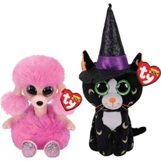 👉 Knuffel Ty - Beanie Boo's Camilla Poodle & Halloween Pandora Cat 8720679616464