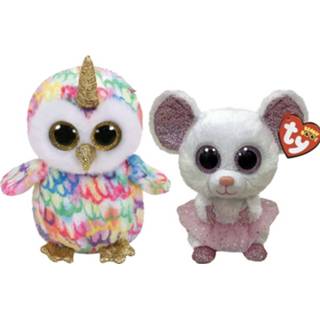 👉 Knuffel Ty - Beanie Boo's Enchanted Owl & Nina Mouse 8720679611681