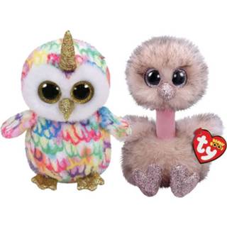 👉 Knuffel Ty - Beanie Boo's Enchanted Owl & Henna Ostrich 8720679611780