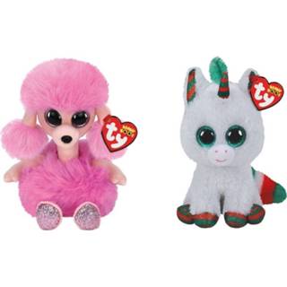👉 Knuffel Ty - Beanie Boo's Camilla Poodle & Christmas Unicorn 8720679616488