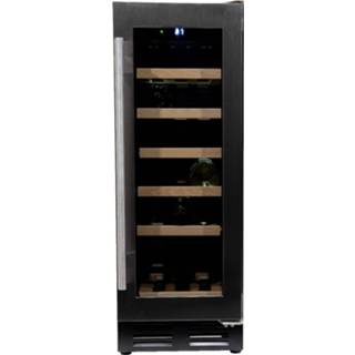 👉 Wijnklimaatkast RVS Premium Met Glazen Deur - 18 Flessen 8719172419153