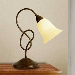 👉 Tafellamp bruin Michele in landhuisstijl