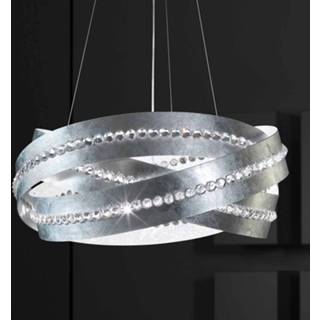 👉 Hanglamp bladzilver zilver Essentia met spectra-kristallen,