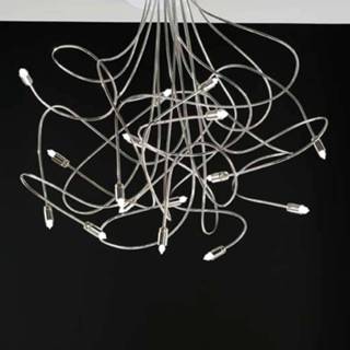 👉 Plafondlamp chroom Unieke FREE SPIRIT, 16-lichts