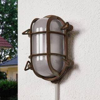 👉 Buitenwandlamp antiek-messing Ovale Bengt