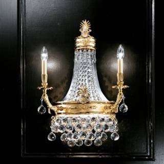 👉 Wandlamp goud Umbria met Swarovski-kristallen