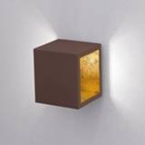 👉 Dobbelsteen bruin goud chocoladebruin LED-plafondlamp Cubò, bruin,