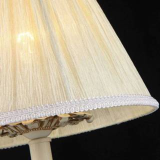 👉 Tafellamp ivoor Olivia met crèmekleurige satijnen kap