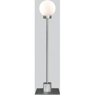 👉 Tafellamp gesatineerd nikkel Minimalistische Snowball, metallic