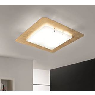 👉 Plafond lamp bladgoud wit overtrokken plafondlamp Pop-Up