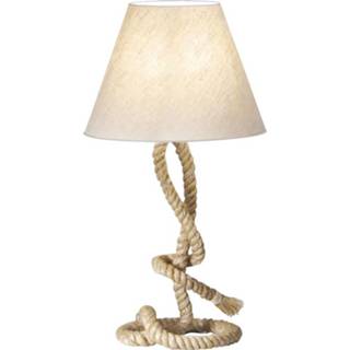 👉 Tafellamp bruin VICTORIA, ronde kap, 38 cm