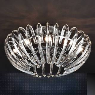 👉 Plafondlamp chroom transparant kristal Ronde kristallen Ariadna