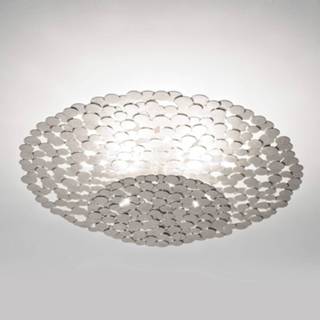 👉 Plafondlamp zilver chroom Opvallende Tresor 45 cm,