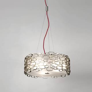 👉 Hanglamp zilver nikkel Glamour - designer in